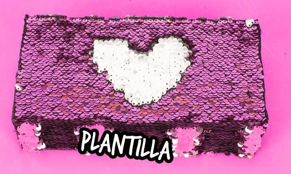 Medidas para Cosmetiquera con Lentejuela
